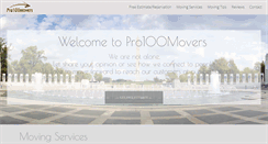 Desktop Screenshot of pro100movers.com